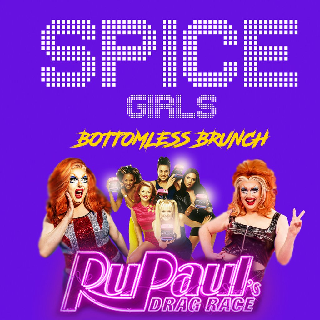 Spice Girls Bottomless Brunch with RuPaul's Drag Race "JustMay" FunnyBoyz Liverpool UK Liverpool