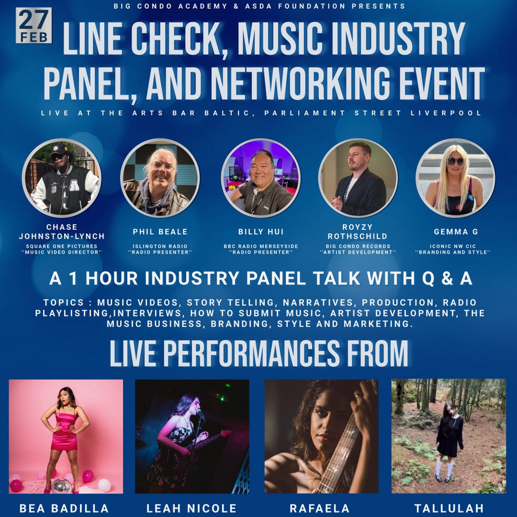 Line check Music industry Panel and Networking Event Arts Bar Baltic Liverpool