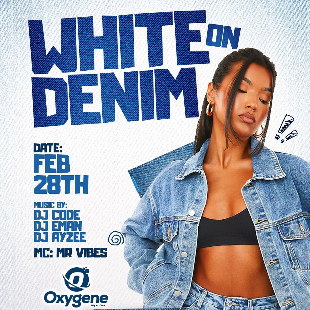 White On Denim Oxygene Nightclub Wolverhampton