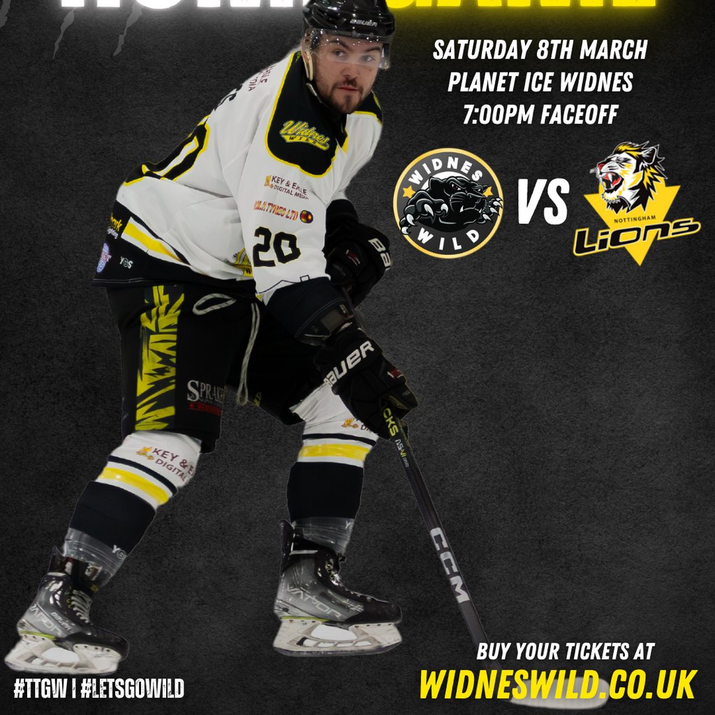 Widnes Wild vs Nottingham Lions Ice Hockey Game - Sat 8th March! Planet Ice Widnes Widnes