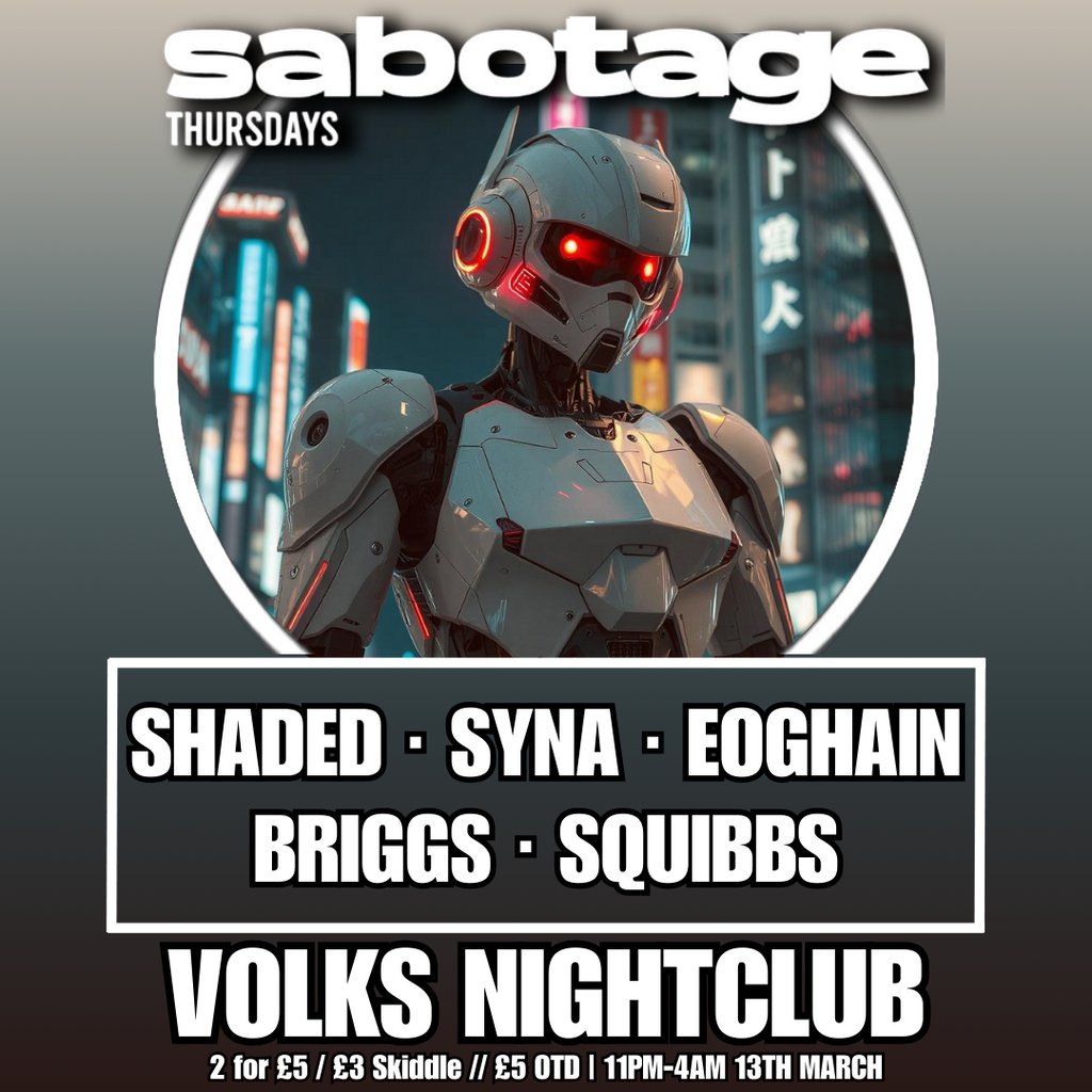 Sabotage Thursdays The Volks Nightclub Brighton