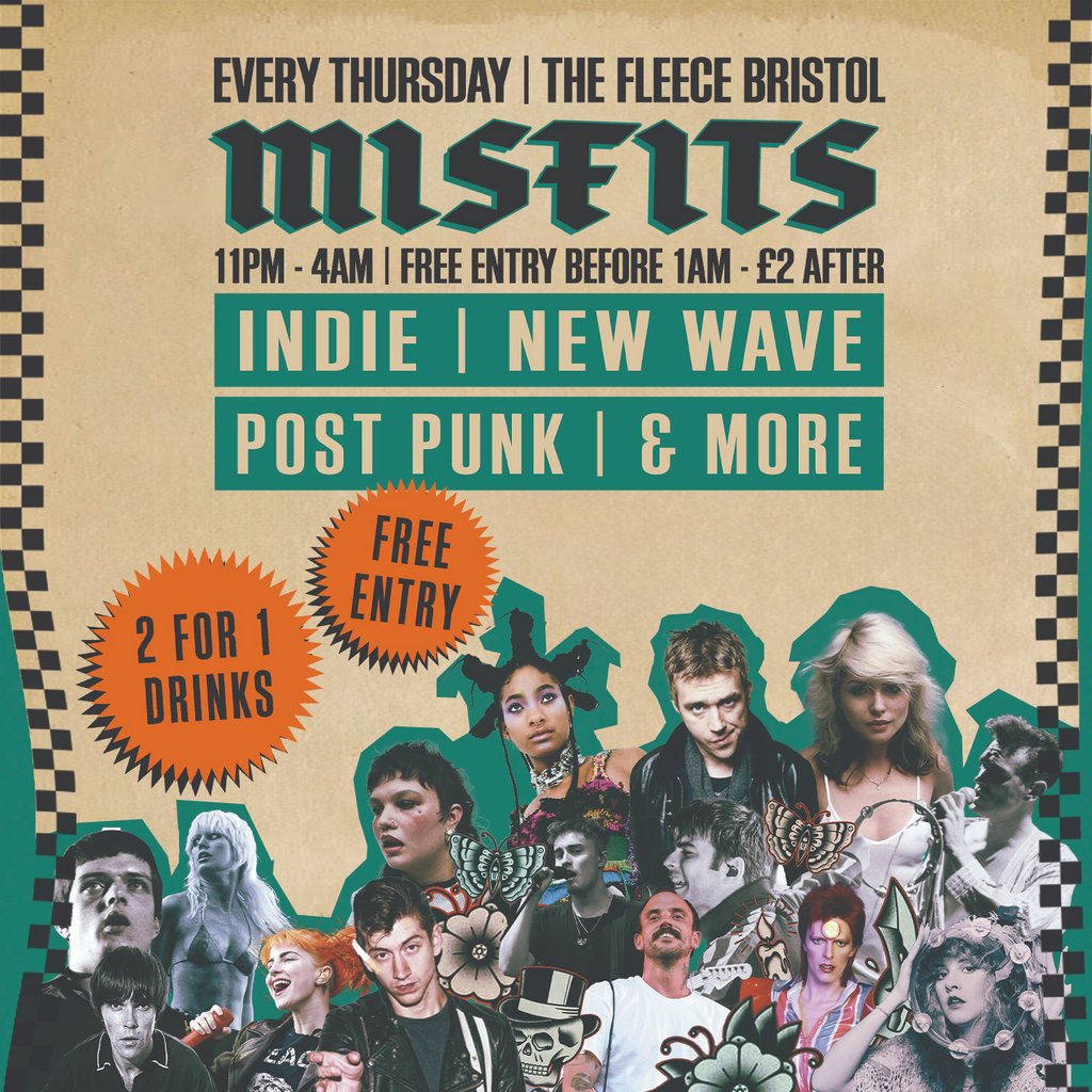MISFITS - Bristol's newest alt Thursday club night The Fleece Live Music Venue The Fleece Bristol