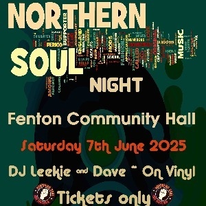 Northern Soul Night - Fenton Fenton Community Hall OTHER MUSIC