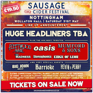 Sausage and Cider Festival - Nottingham 2025 Wollaton Hall & Deer Park FESTIVAL