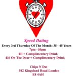Speed Dating 35 - 45 Years. Thursdays Chips N Dat London