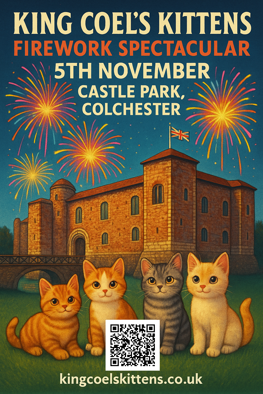 🎆 King Coel’s Kittens Firework Spectacular – Fireworks in Colchester 2025