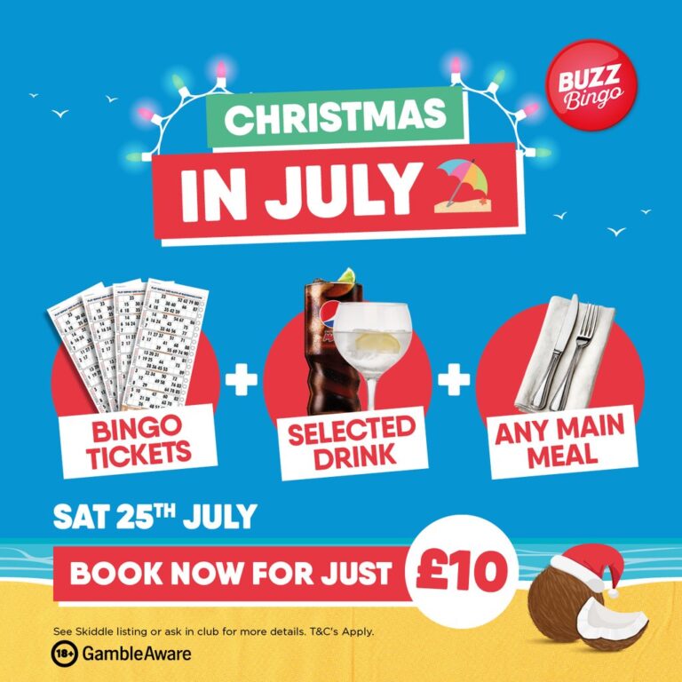 Xmas In July Night Out 25/07 – Buzz Bingo Clacton-on-Sea
