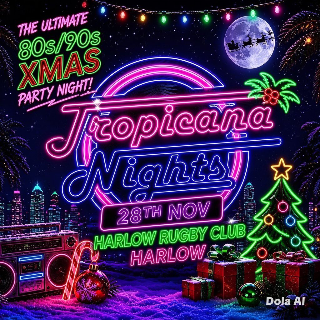 The Ultimate 80’s v 90’s Xmas Party Night – Harlow!