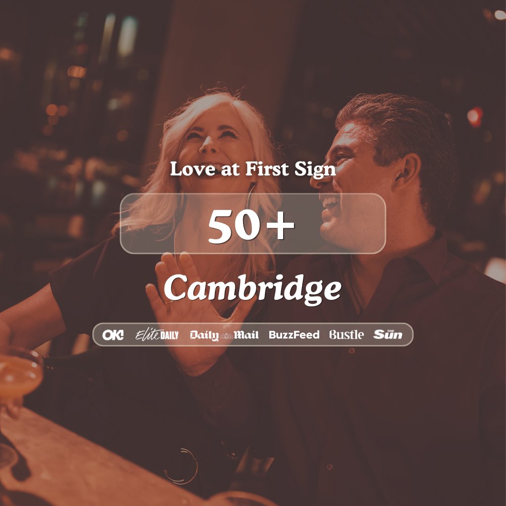 50+ Singles Night Tivoli Cambridge| Love First Sign