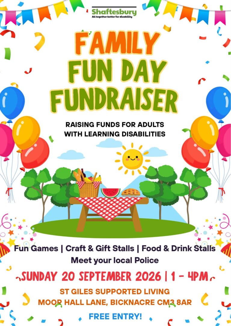 Poster for the Family Fun Day Fundraiser event.