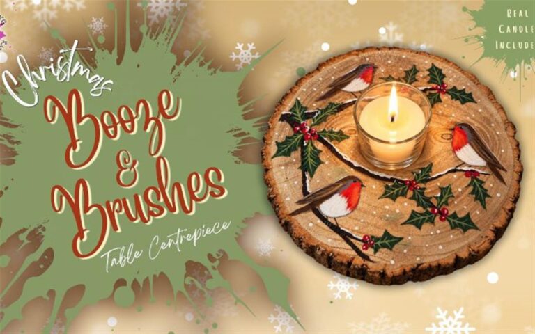 Christmas Booze & Brushes: Table Centrepiece