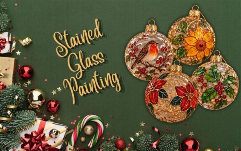 Stained Glass Painting: Christmas Baubles