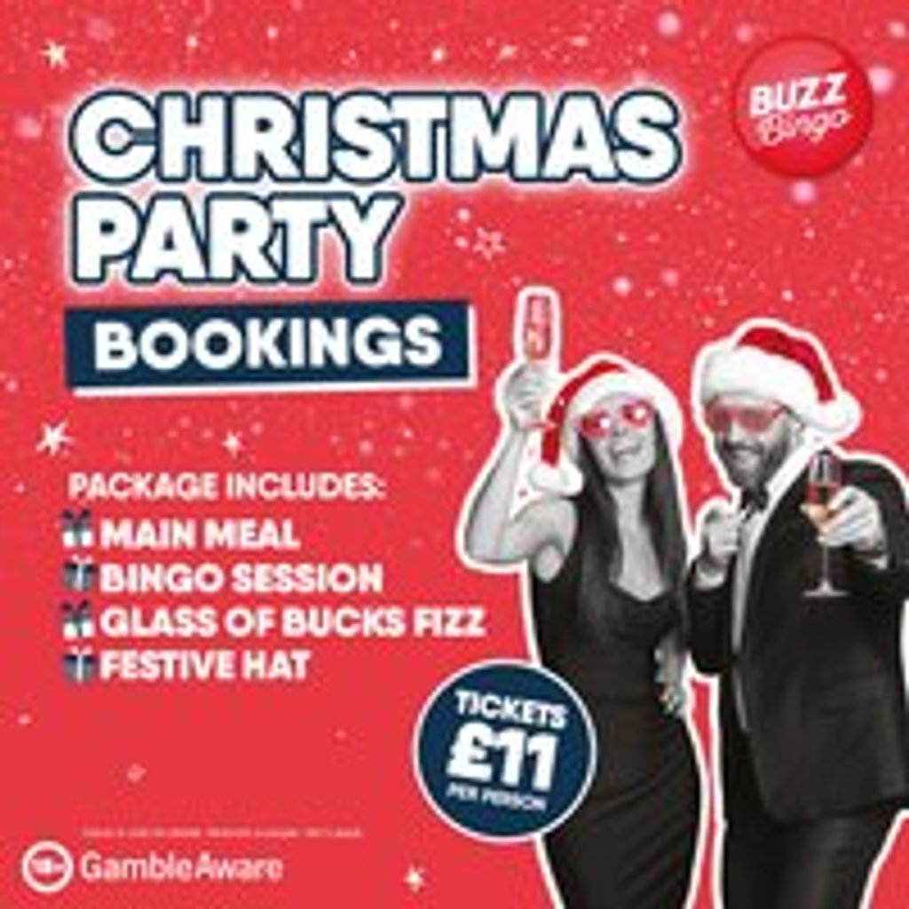 Christmas Party Bookings – Buzz Bingo Ipswich